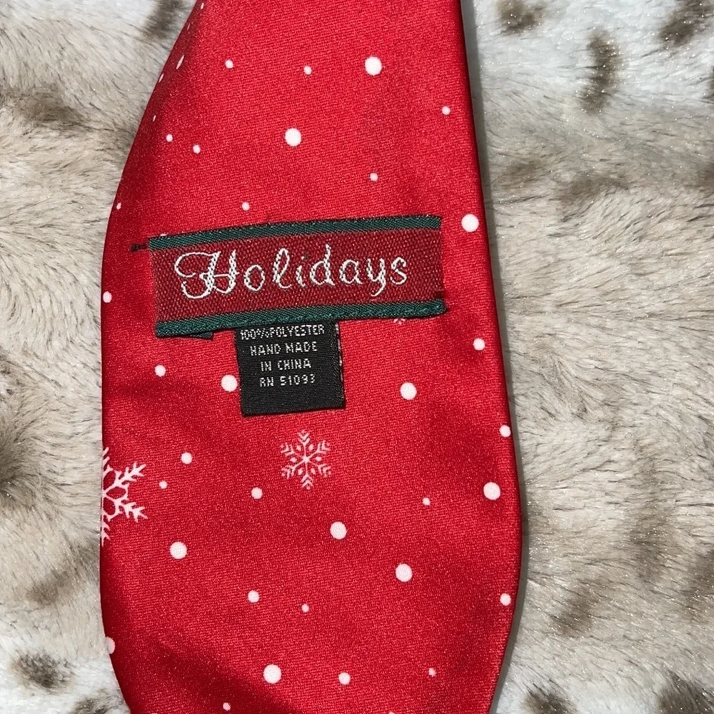Holiday Snowman Scarf Red